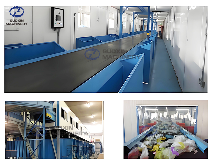 working site of manual sorting table