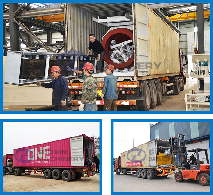 delivery of Construction Waste Trommel Screen