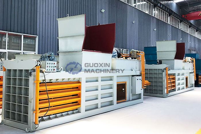 work shop of Construction waste baler