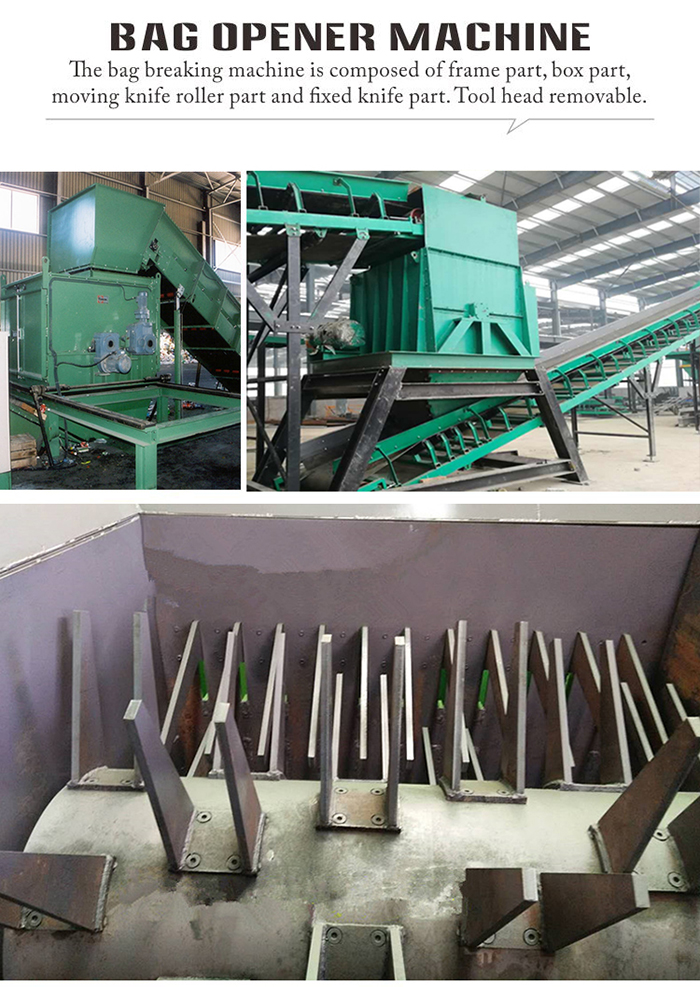 working principle of bag breaking machine